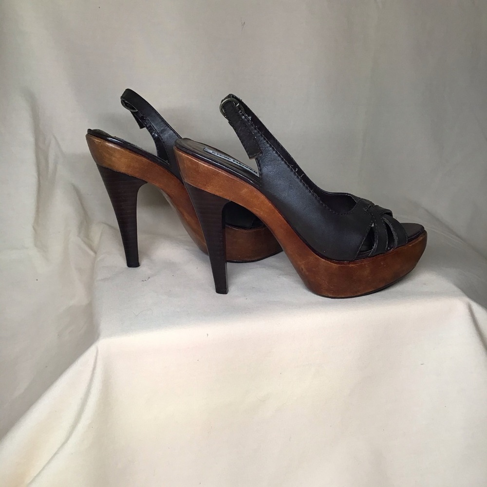 Steve Madden wood platform slingback heels size 7 - Picture 2 of 6